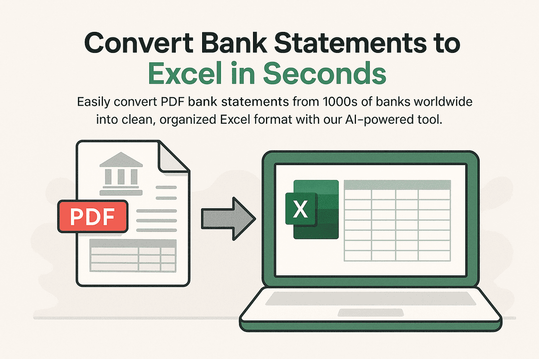 Bank statement to Excel conversion